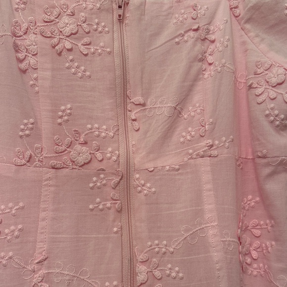 Gianni Bini Pink Floral Embroidered Dress girls youth size 10 - Picture 4 of 7
